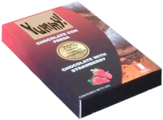 Chocolate 70% Cacao & fresas 20gr